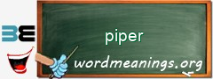 WordMeaning blackboard for piper